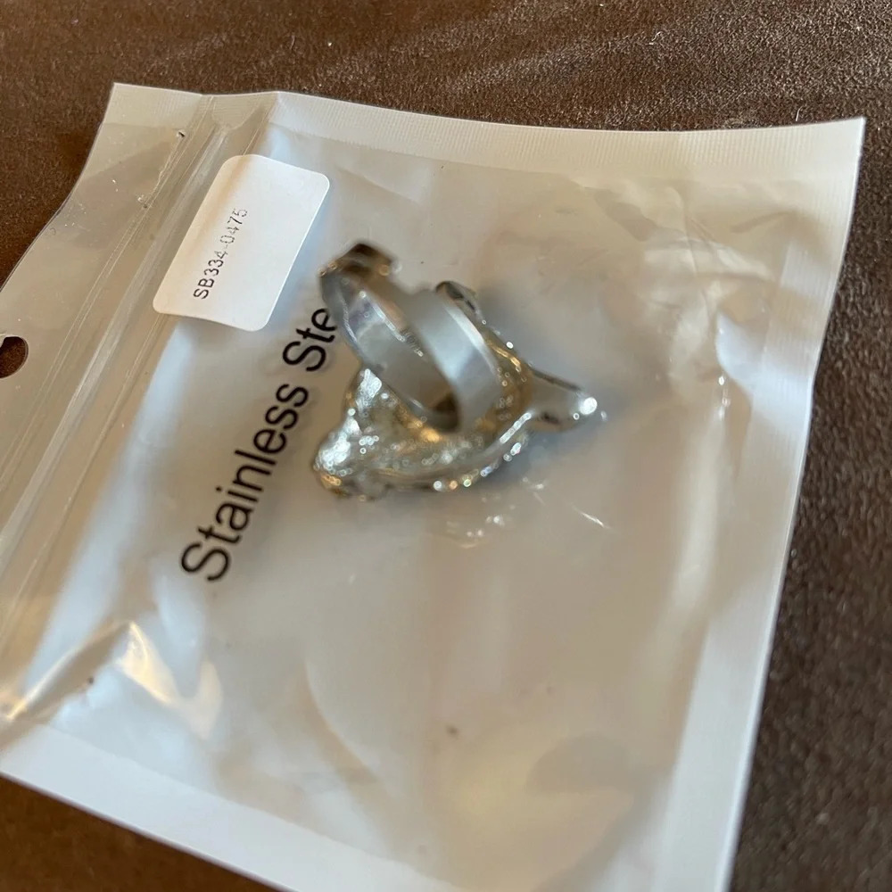 NWT Tiger Stainless Steel Adjustable Ring - Picture 6 of 9